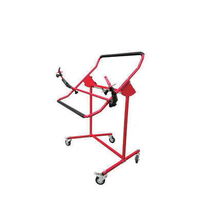 Adjustable Bumper Stand YD81-013: 90° Rotation, 4×4in Lock Casters, for Repair/Prep/Painting
