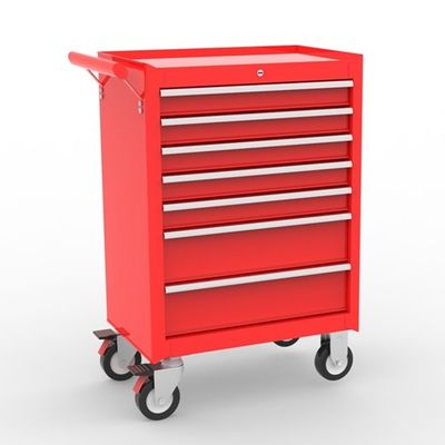 7 meubles de rangement mobiles rouges d'outil d'atelier de tiroirs