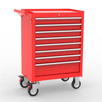 Cabinets rouges mobiles de coffres d'outil d'anti tiroir du glissement 8