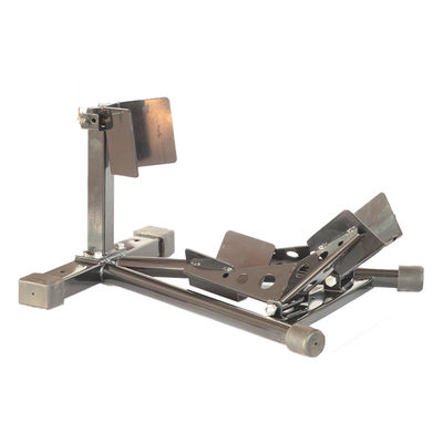 1500LB Moto Front Wheel Chock: 2-Hole Adjust, Auto-Release for Transport/Repair/Storage