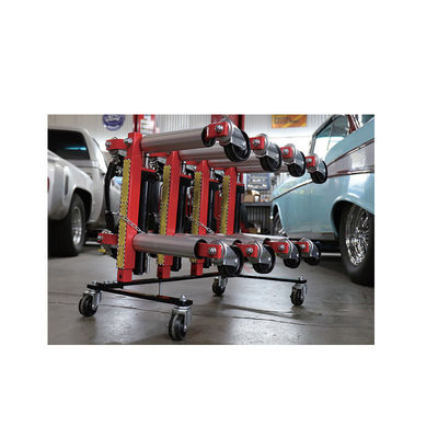 Storage Rack: 200LB Load, Holds 4 Dollies, Flat-Free Casters for Shop/4S/Logistics