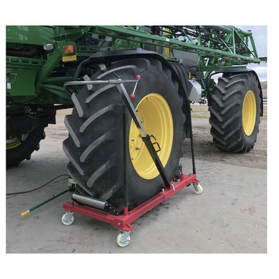 Tire Dolly: 1.5-Ton Load, 0-27.6" Lift, Adjustable Arm for Tractor/Excavator Tire Work