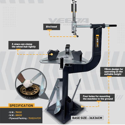 Workshop Manual Tire Changer, Clamps Tightly, Fits 20" Wheels